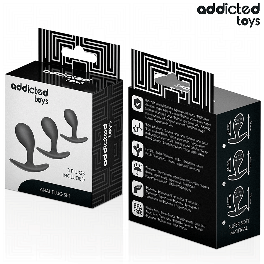 Addicted Toys-Set di 3 Plug anale in Silicone Model 3 7 Addicted Toys-Set di 3 Plug anale in Silicone Model 3 · Giocattoli anali (imaginea 7)