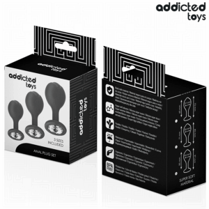 Addicted Toys-Set di 3 Plug anale in Silicone con Gioielli 12 Addicted Toys-Set di 3 Plug anale in Silicone con Gioielli · Giocattoli anali (imaginea 5)