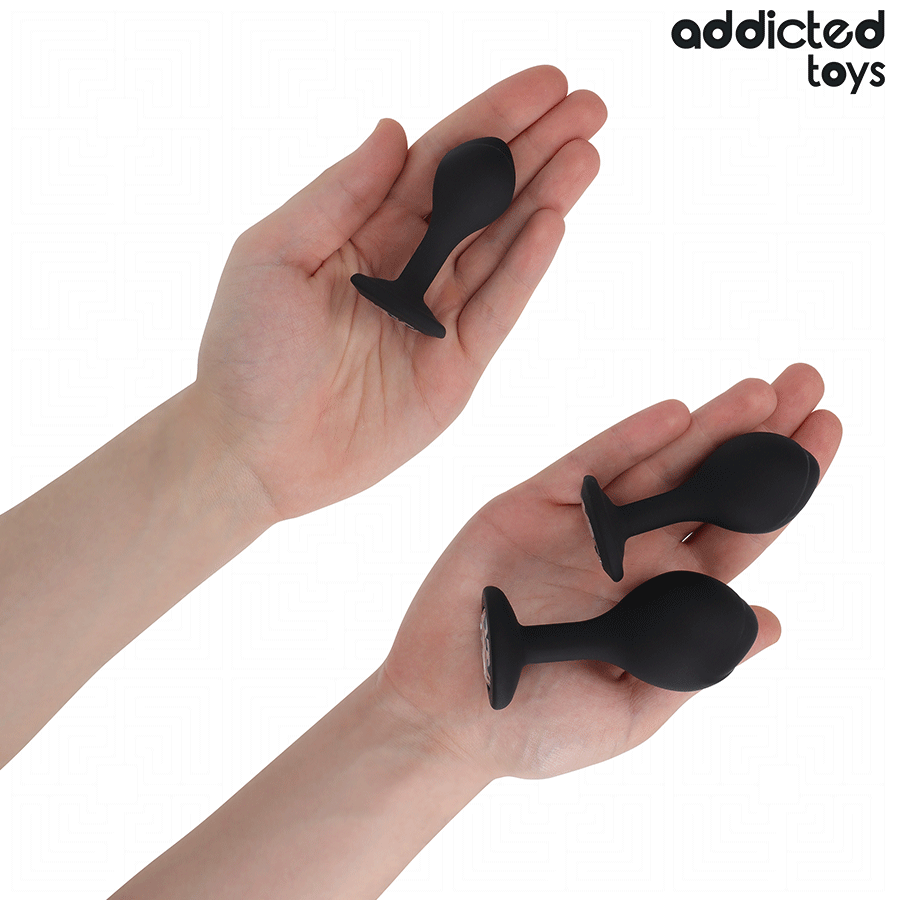 Addicted Toys-Set di 3 Plug anale in Silicone con Gioielli 6 Addicted Toys-Set di 3 Plug anale in Silicone con Gioielli · Giocattoli anali (imaginea 6)