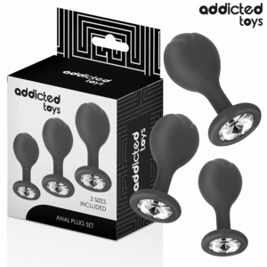 Addicted Toys-Set di 3 Plug anale in Silicone con Gioielli 14 Addicted Toys-Set di 3 Plug anale in Silicone con Gioielli · Giocattoli anali (imaginea 7)