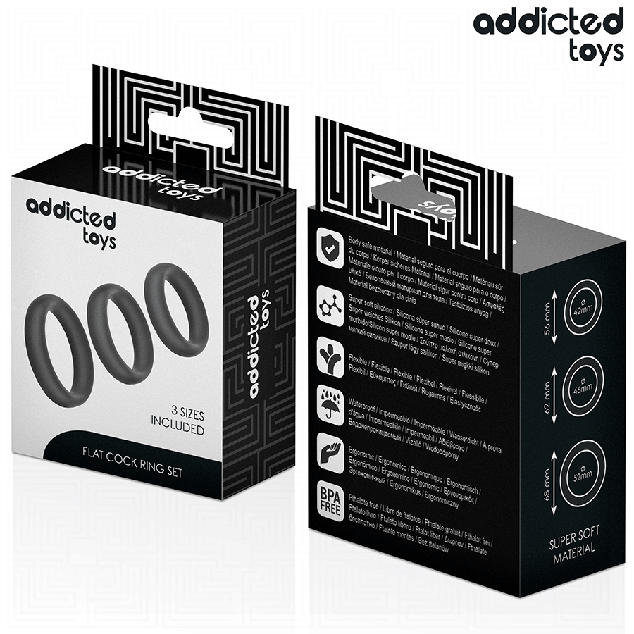 Addicted Toys-Set de Inele Plate din Silicon · Jucarii Anale (imaginea 6)