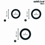 Addicted Toys-Set de Inele Plate din Silicon · Jucarii Anale (imaginea 5)