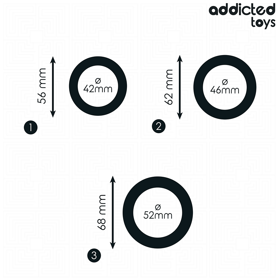 Addicted Toys-Set de Inele Plate din Silicon · Jucarii Anale (imaginea 5)