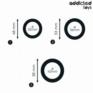 Addicted Toys-Set di anelli in silicone Modello 1 11 Addicted Toys-Set di anelli in silicone Modello 1 · Anelli & Guaine per pene (imaginea 5)