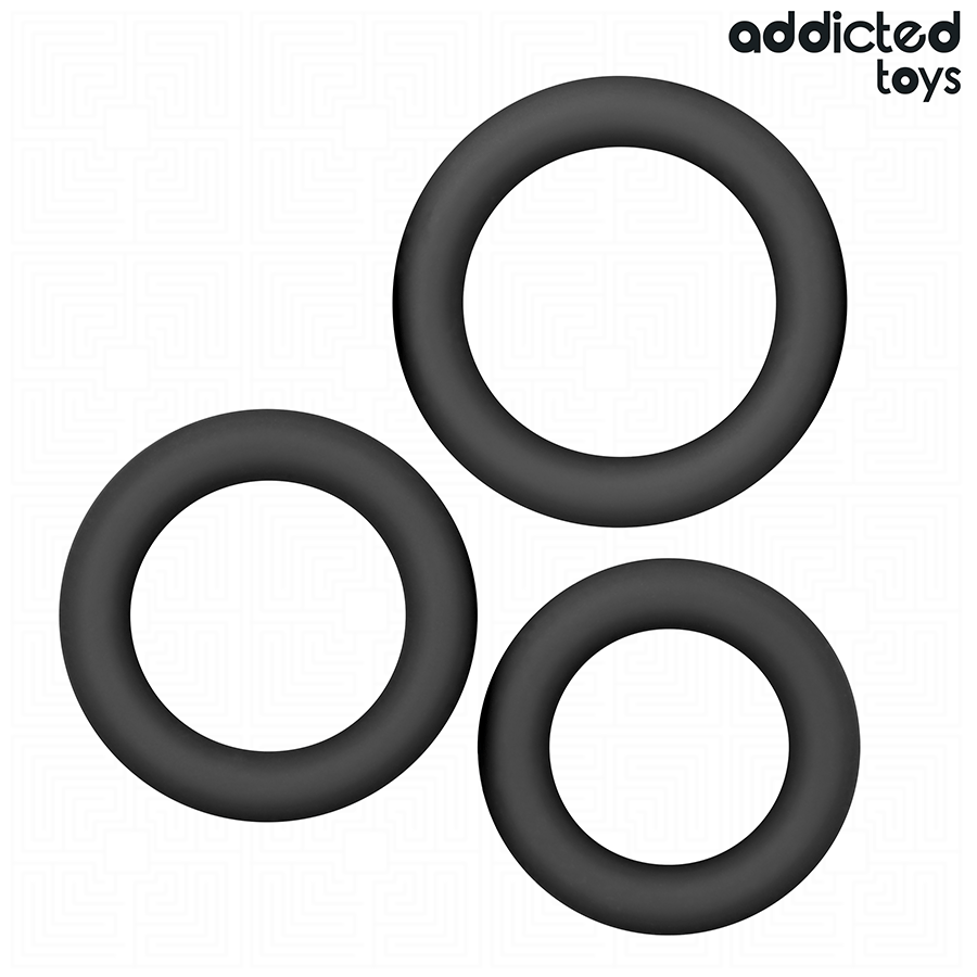 Addicted Toys-Set di anelli in silicone Modello 1 1 Addicted Toys-Set di anelli in silicone Modello 1 · Anelli & Guaine per pene