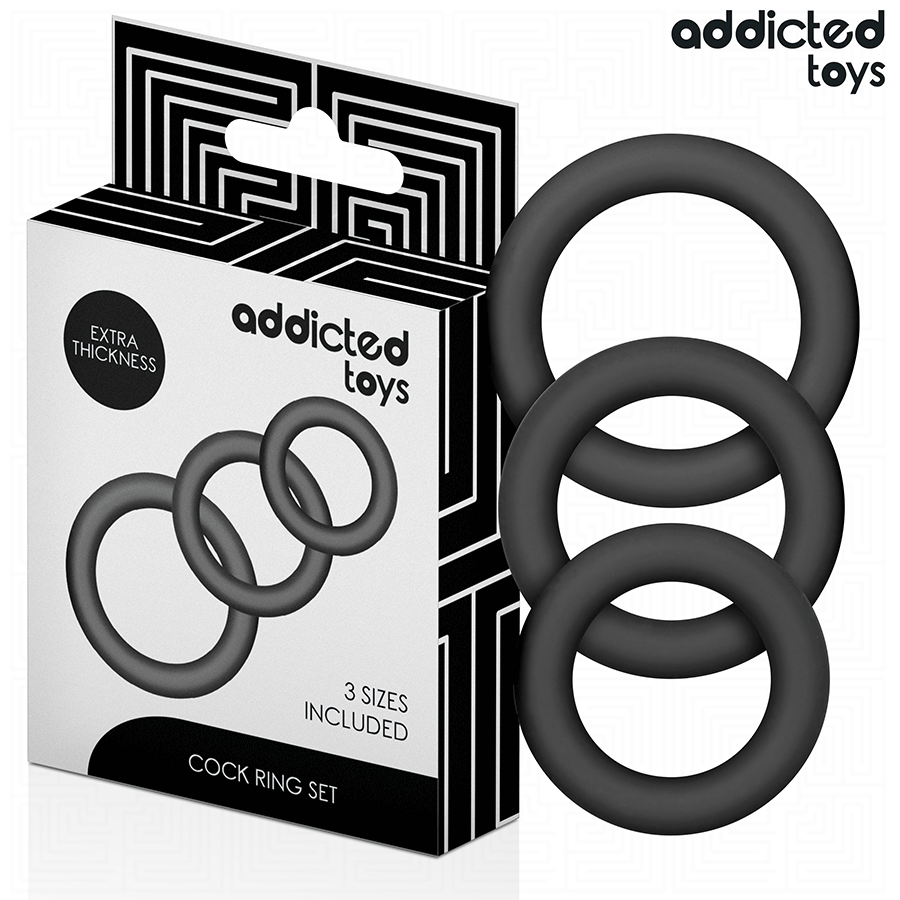 Addicted Toys-Set di anelli in silicone Modello 1 2 Addicted Toys-Set di anelli in silicone Modello 1 · Anelli & Guaine per pene (imaginea 2)