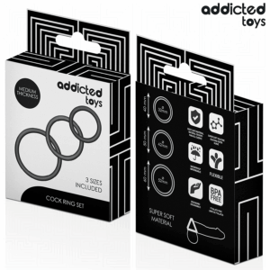 Addicted Toys-Set di anelli in silicone Model 2 · Anelli & Guaine per pene (imaginea 6)