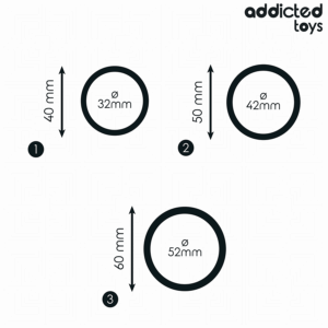 Addicted Toys-Set di anelli in silicone Model 2 · Anelli & Guaine per pene (imaginea 5)