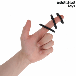 Addicted Toys-Set di anelli in silicone Model 2 · Anelli & Guaine per pene (imaginea 3)