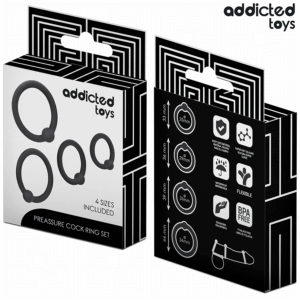 Addicted Toys-Set di anelli in silicone a pressione · Anelli & Guaine per pene (immagine 6)