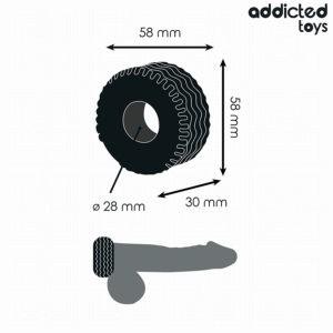 Addicted Toys-Anello fallico Extra Grosso · Anelli & Guaine per pene (immagine 5)