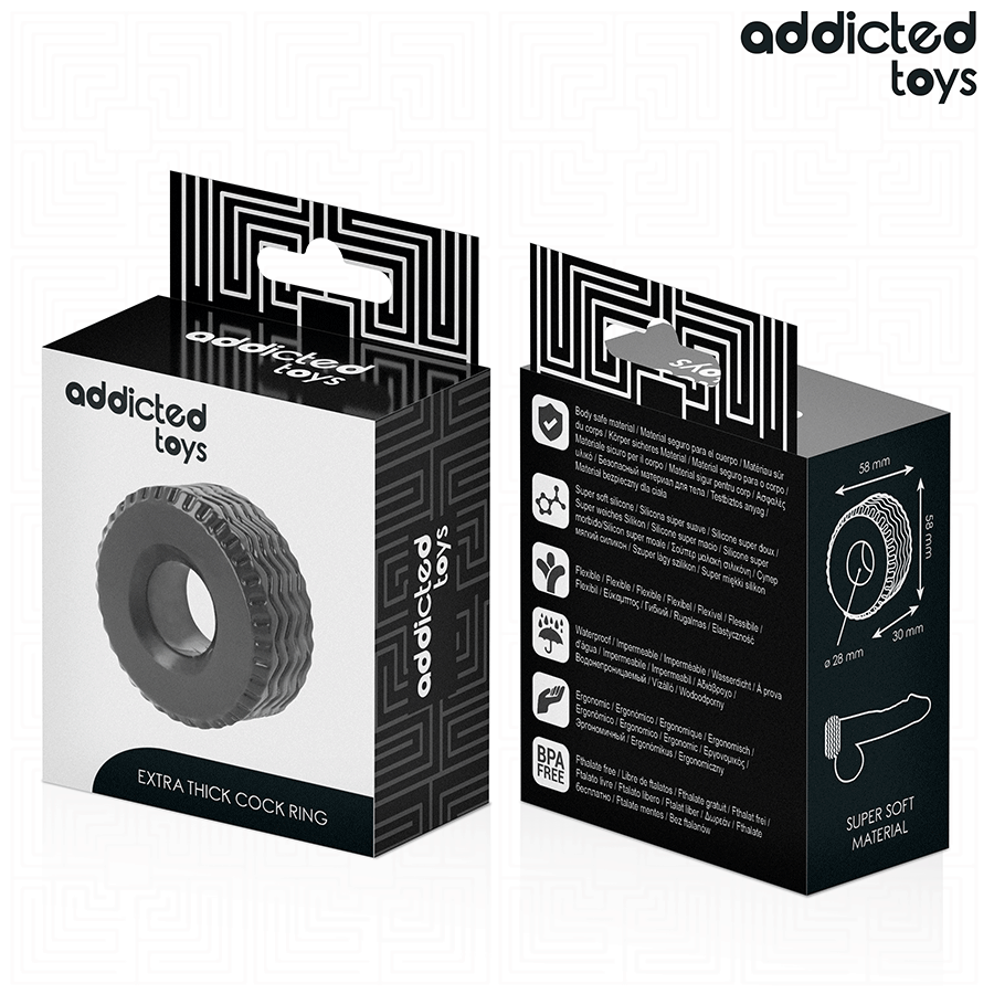 Addicted Toys-Anello fallico Extra Grosso · Anelli & Guaine per pene (immagine 7)