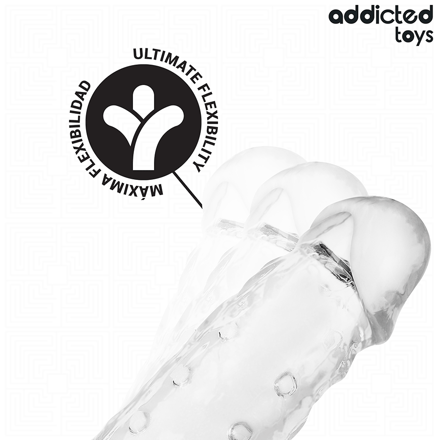 Addicted Toys-Guaina Trasparente per Penis M 27 cm · Anelli & Guaine per pene (imaginea 5)