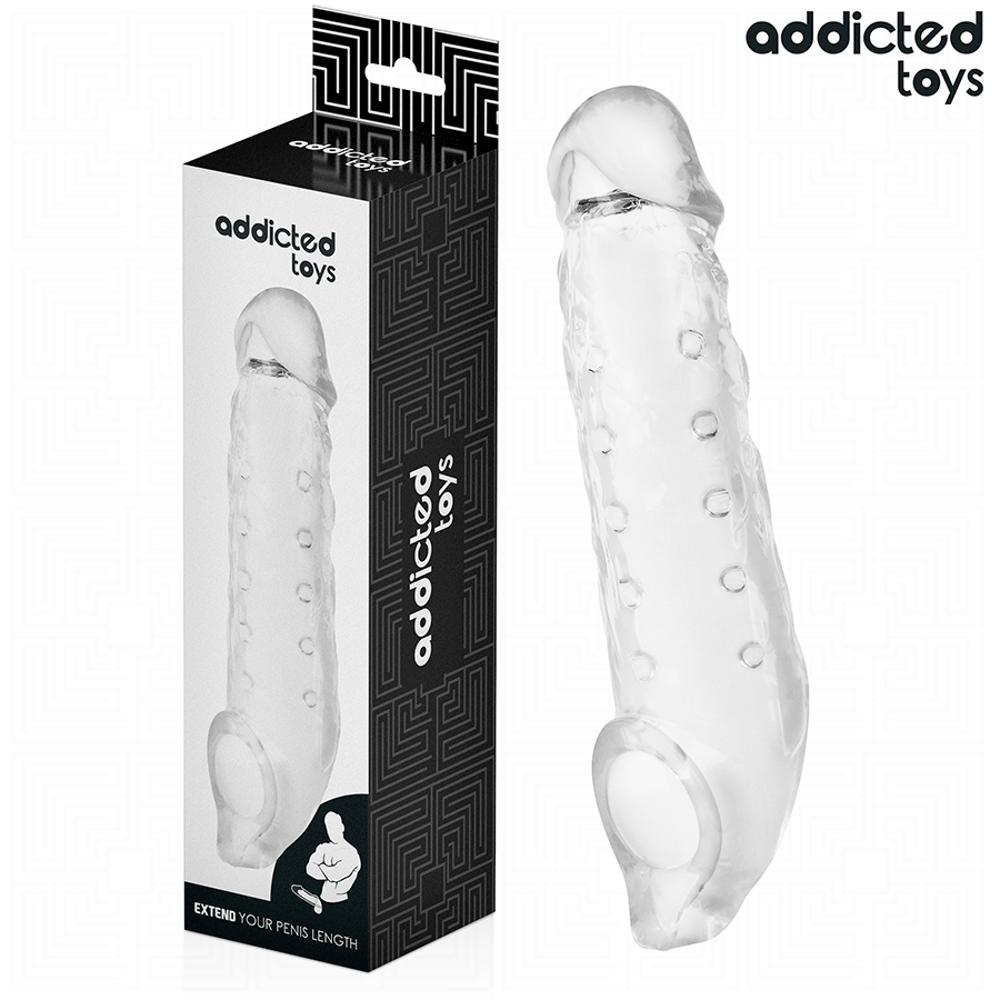 Addicted Toys-Guaina Trasparente per Penis M 27 cm 2 Addicted Toys-Guaina Trasparente per Penis M 27 cm · Anelli & Guaine per pene (imaginea 2)