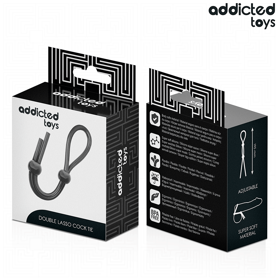 Addicted Toys-Cavo in silicone per doppio anello sul pene · Anelli & Guaine per pene (immagine 7)