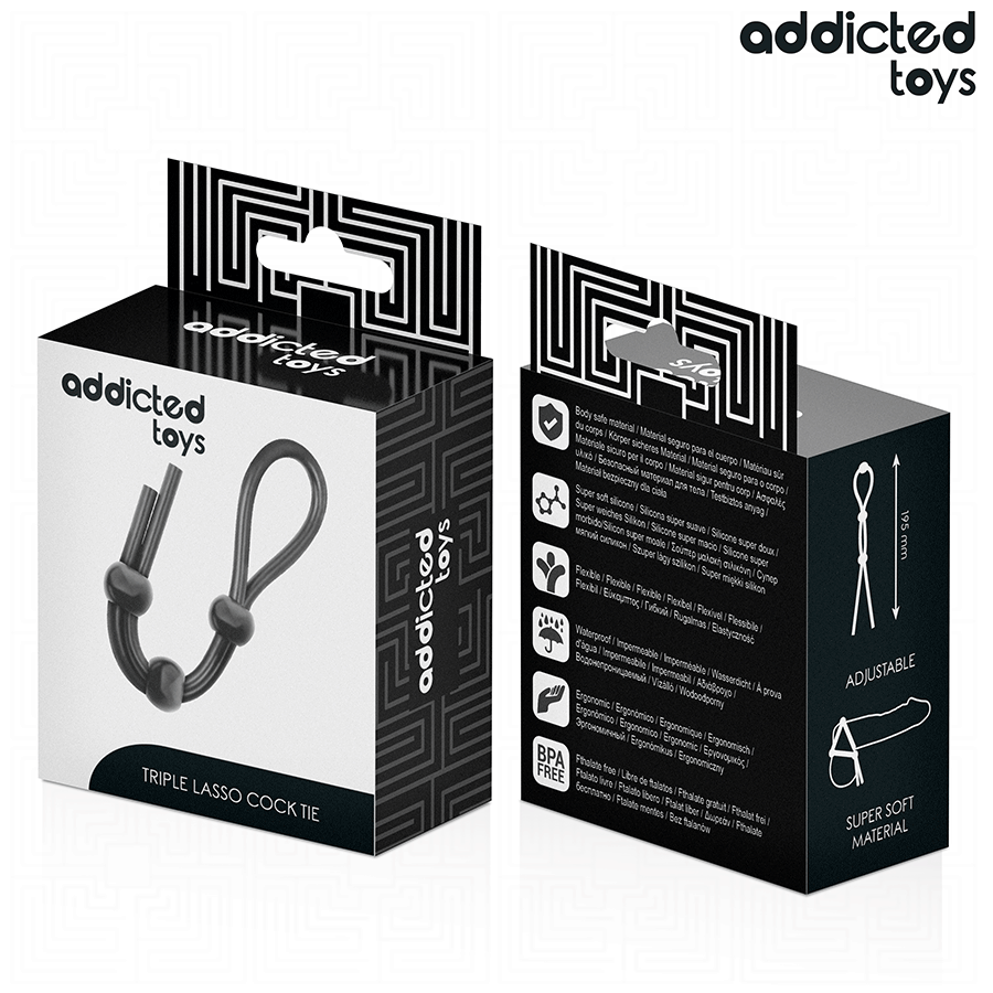 Addicted Toys-Cavo in Silicone per Triple Loop Pene · Anelli & Guaine per pene (immagine 6)