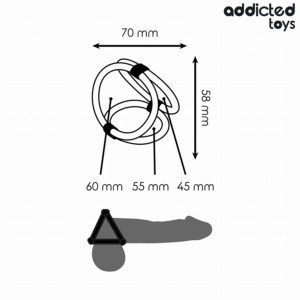 Addicted Toys-Anello triplo per il pene · Anelli & Guaine per pene (immagine 4)