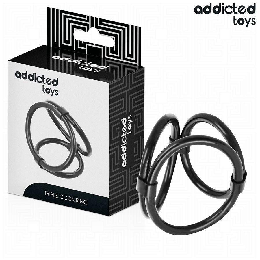 Addicted Toys-Anello triplo per il pene · Anelli & Guaine per pene (immagine 6)