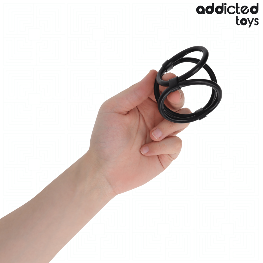 Addicted Toys-Anello triplo per il pene · Anelli & Guaine per pene (immagine 2)