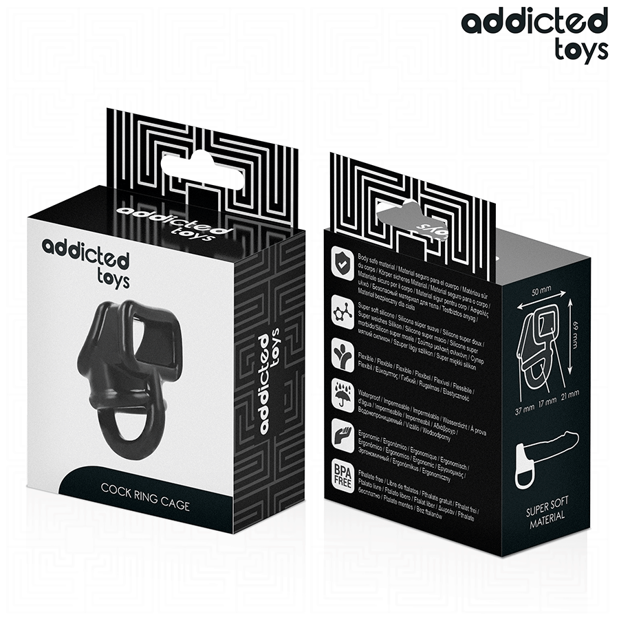 Addicted Toys-Anello di gabbia per il pene · Anelli & Guaine per pene (imaginea 7)