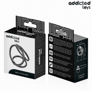 Addicted Toys-Anello triplo per il pene · Anelli & Guaine per pene (immagine 7)