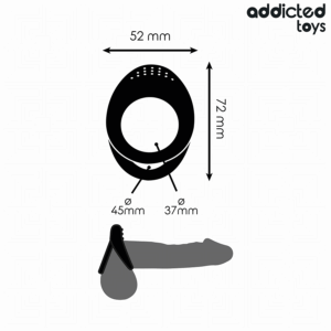 Addicted Toys-Doppio anello strutturato per il pene · Anelli & Guaine per pene (imaginea 5)