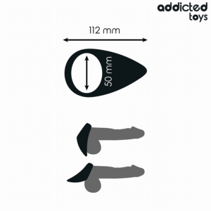 Addicted Toys-Anello per il pene a forma di lacrima 12 Addicted Toys-Anello per il pene a forma di lacrima · Anelli & Guaine per pene (imaginea 5)