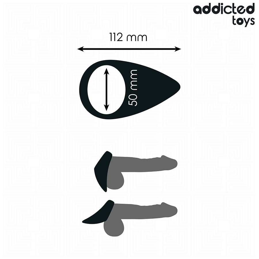 Addicted Toys-Anello per il pene a forma di lacrima 5 Addicted Toys-Anello per il pene a forma di lacrima · Anelli & Guaine per pene (imaginea 5)