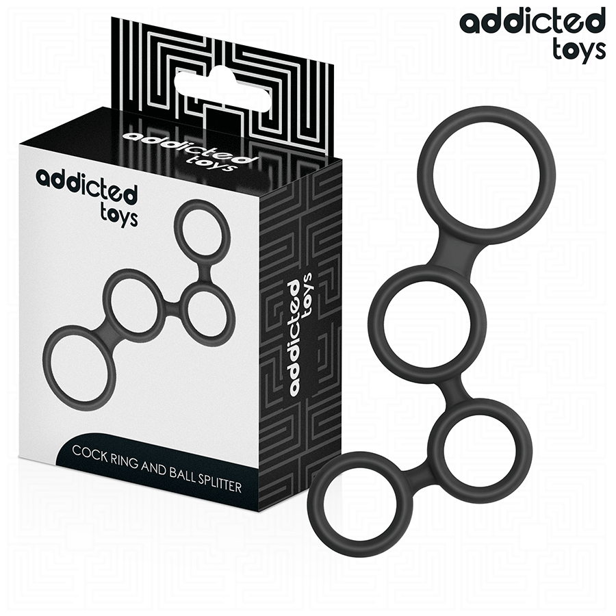 Addicted Toys-Anello per il pene con separatori per testicoli 2 Addicted Toys-Anello per il pene con separatori per testicoli · Anelli & Guaine per pene (imaginea 2)