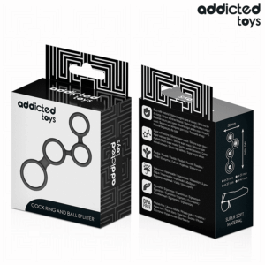 Addicted Toys-Anello per il pene con separatori per testicoli 14 Addicted Toys-Anello per il pene con separatori per testicoli · Anelli & Guaine per pene (imaginea 7)
