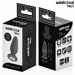 Addicted Toys-Anale Plug con Gioielli, Silicone S 8.8 cm · Giocattoli anali (imaginea 3)