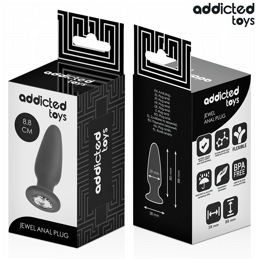 Addicted Toys-Anale Plug con Gioielli, Silicone S 8.8 cm 3 Addicted Toys-Anale Plug con Gioielli, Silicone S 8.8 cm · Giocattoli anali (imaginea 3)