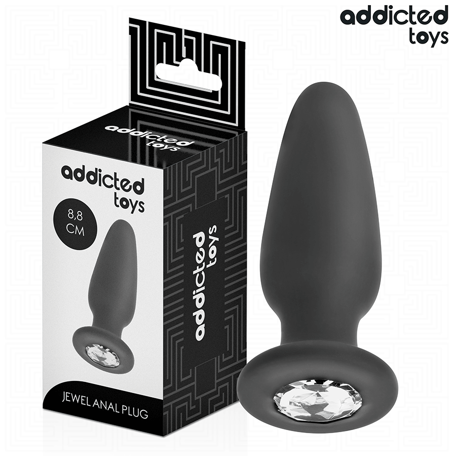 Addicted Toys-Anale Plug con Gioielli, Silicone S 8.8 cm · Giocattoli anali (imaginea 6)