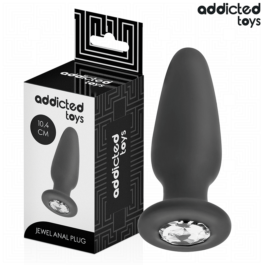 Addicted Toys-Plug anale con gioiello in silicone M 10.4 cm