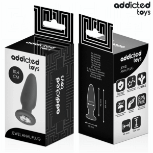 Addicted Toys-Plug anale con gioiello in silicone M 10.4 cm · Giocattoli anali (imaginea 3)