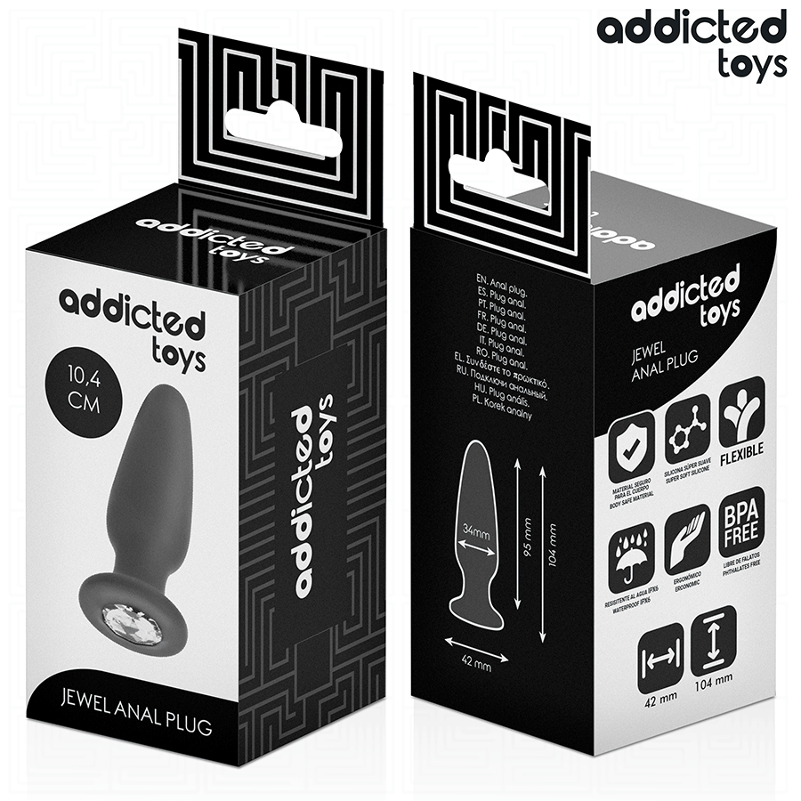 Addicted Toys-Plug anale con gioiello in silicone M 10.4 cm 3 Addicted Toys-Plug anale con gioiello in silicone M 10.4 cm · Giocattoli anali (imaginea 3)