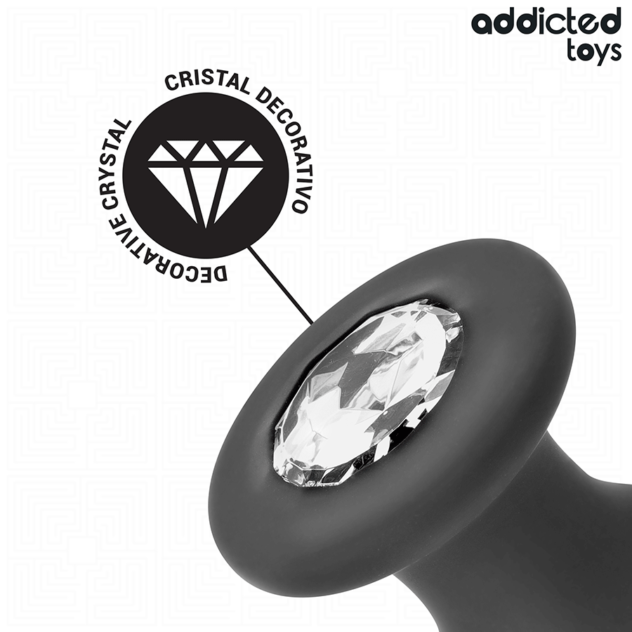 Addicted Toys-Anale Plug con Gioielli, Silicone, Taglia L 12.6 cm · Giocattoli anali (imaginea 4)