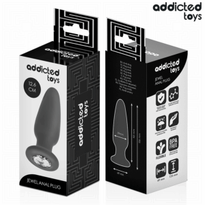 Addicted Toys-Anale Plug con Gioielli, Silicone, Taglia L 12.6 cm · Giocattoli anali (imaginea 5)