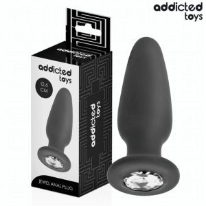 Addicted Toys-Anale Plug con Gioielli, Silicone, Taglia L 12.6 cm