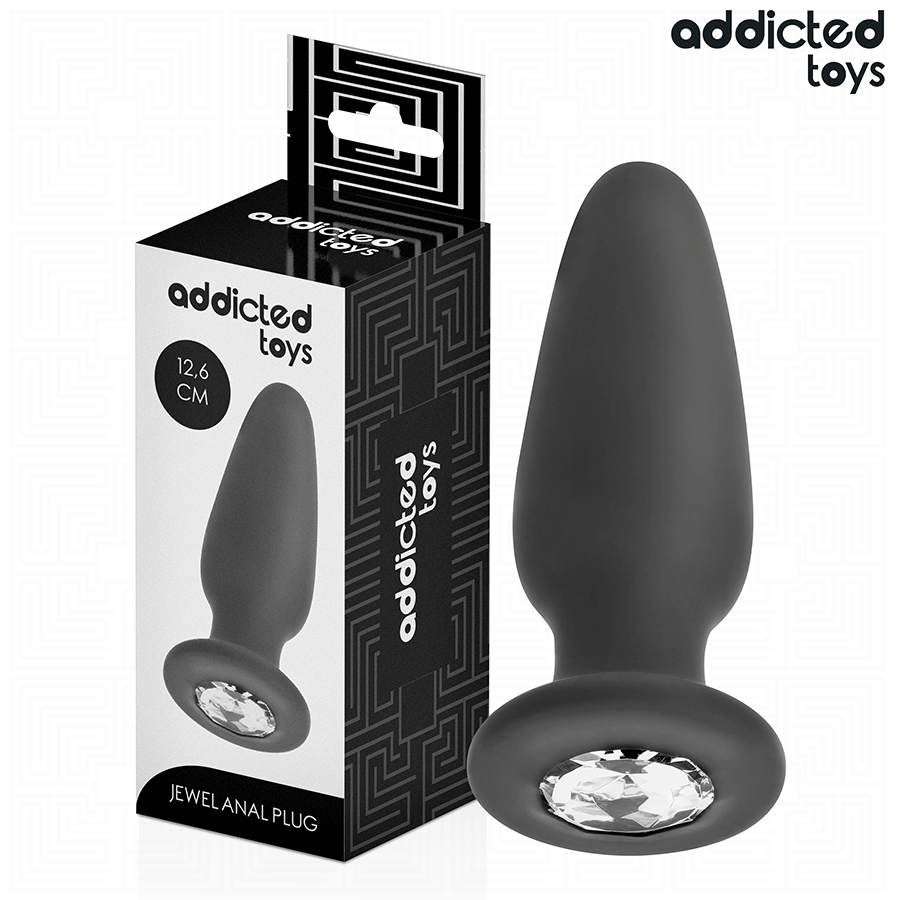Addicted Toys-Anale Plug con Gioielli, Silicone, Taglia L 12.6 cm
