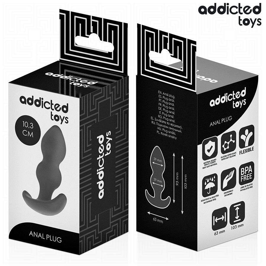 Addicted Toys-Plug anale Silicone Taglia S 10.3 cm · Giocattoli anali (imaginea 7)