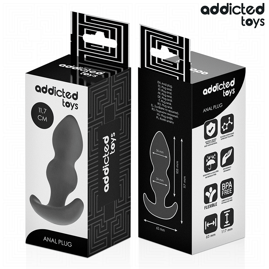 Addicted Toys-Plug anale Silicone Taglia L 11.7 cm 7 Addicted Toys-Plug anale Silicone Taglia L 11.7 cm · Giocattoli anali (imaginea 7)
