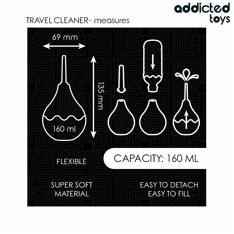 Addicted Toys-Irrigatore anale da viaggio M-160 ml 3 Addicted Toys-Irrigatore anale da viaggio M-160 ml · Giocattoli anali (imaginea 3)