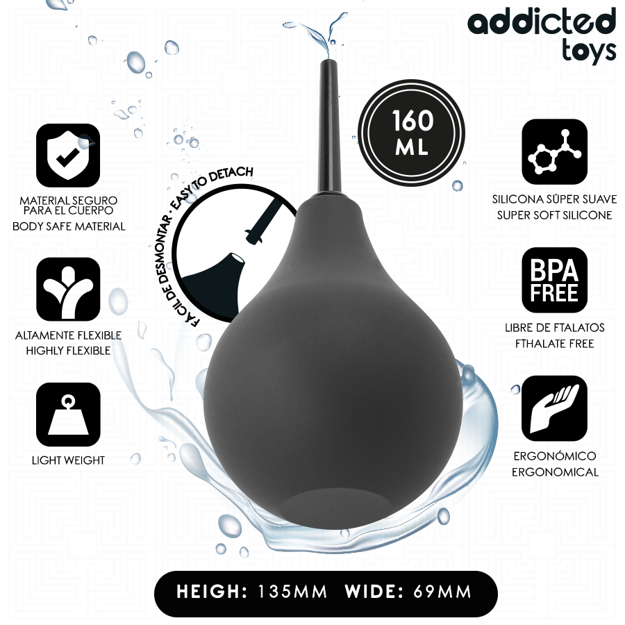 Addicted Toys-Irrigatore anale da viaggio M-160 ml 1 Addicted Toys-Irrigatore anale da viaggio M-160 ml · Giocattoli anali