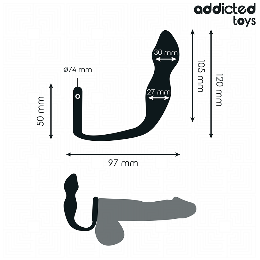 Addicted Toys-Anale Plug con Anello di Silicone Model 2 · Giocattoli anali (immagine 4)