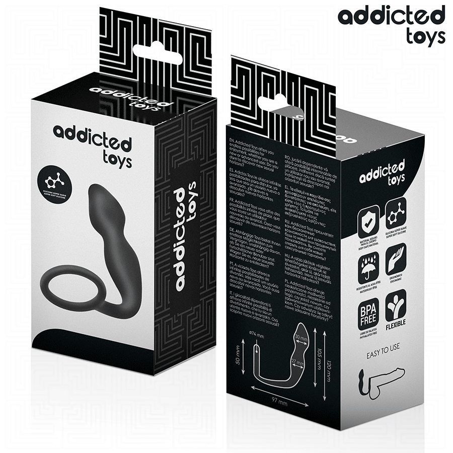 Addicted Toys-Anale Plug con Anello di Silicone Model 2 · Giocattoli anali (immagine 6)