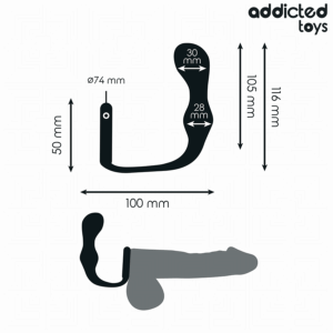 Addicted Toys-Anale Plug con Anello Silicone Model 3 · Giocattoli anali (imaginea 4)