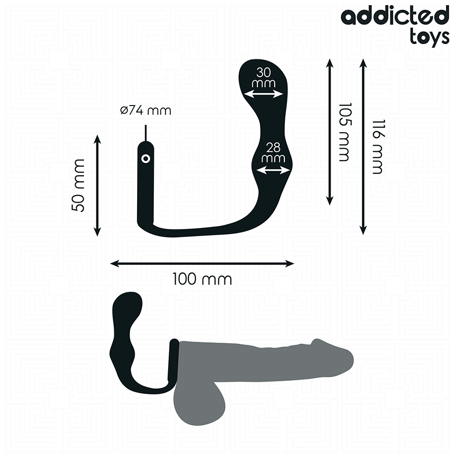 Addicted Toys-Anale Plug con Anello Silicone Model 3 · Giocattoli anali (imaginea 4)