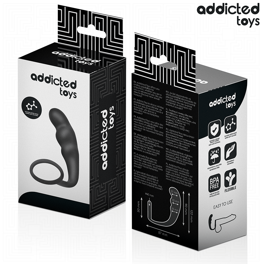 Addicted Toys-Plug anale con Anello in Silicone Modello 4 · Giocattoli anali (immagine 6)