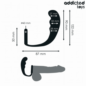 Addicted Toys-Plug anale con Anello in Silicone Modello 4 · Giocattoli anali (immagine 4)